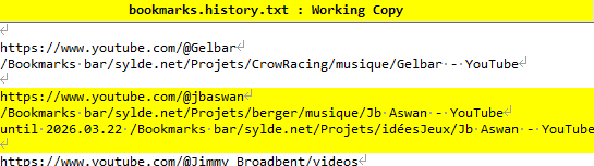 Diff view showing changes in bookmarks.history.txt