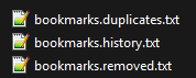 sdbookmarks generating a bookmarks.history.txt file